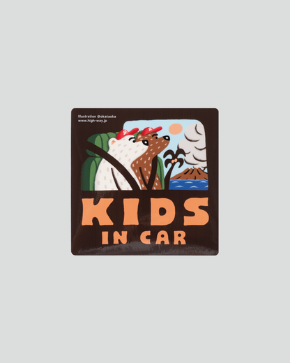 KIDS IN CAR Sticker square
